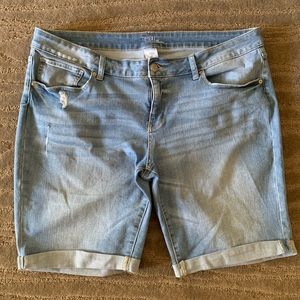 Time and true jean shorts